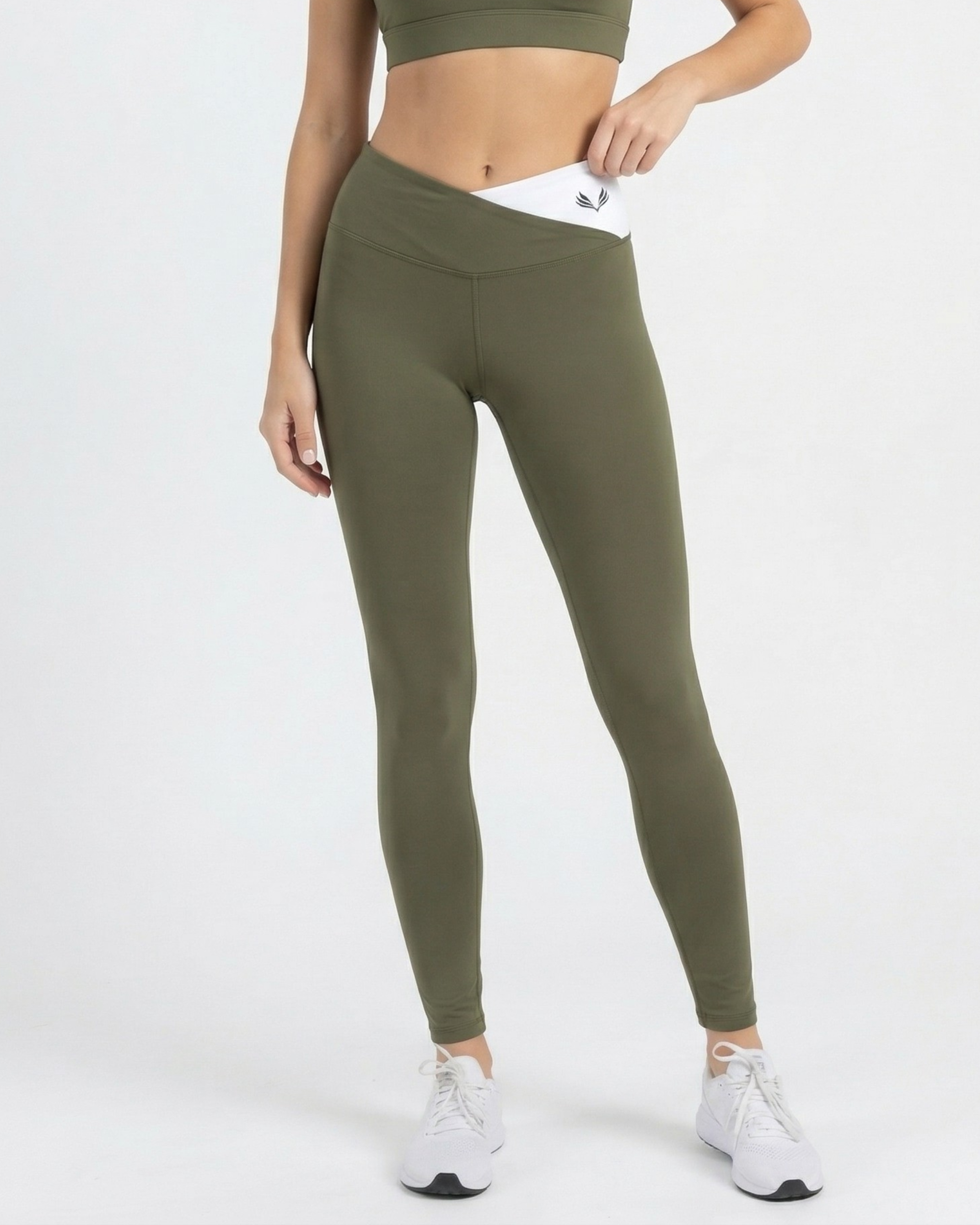 Contrast Cross Leggings