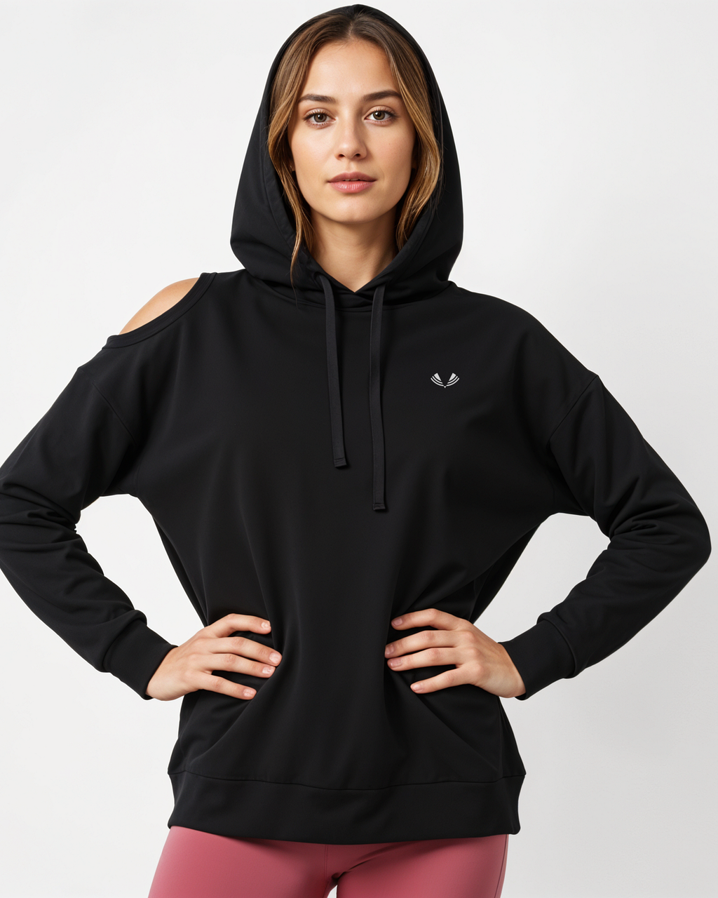 Core Open Shoulder Hoodie