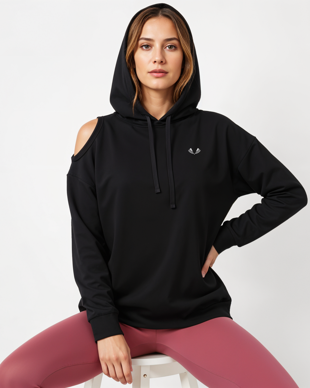 Core Open Shoulder Hoodie