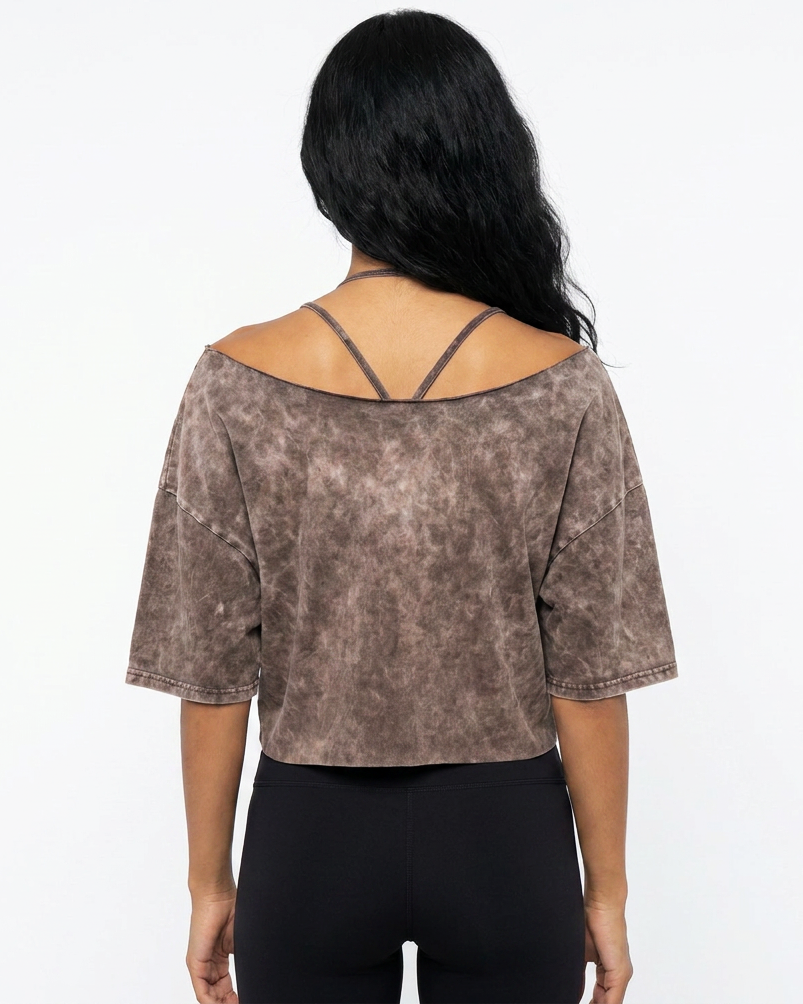 Mineral Wash Boxy Crop Tee