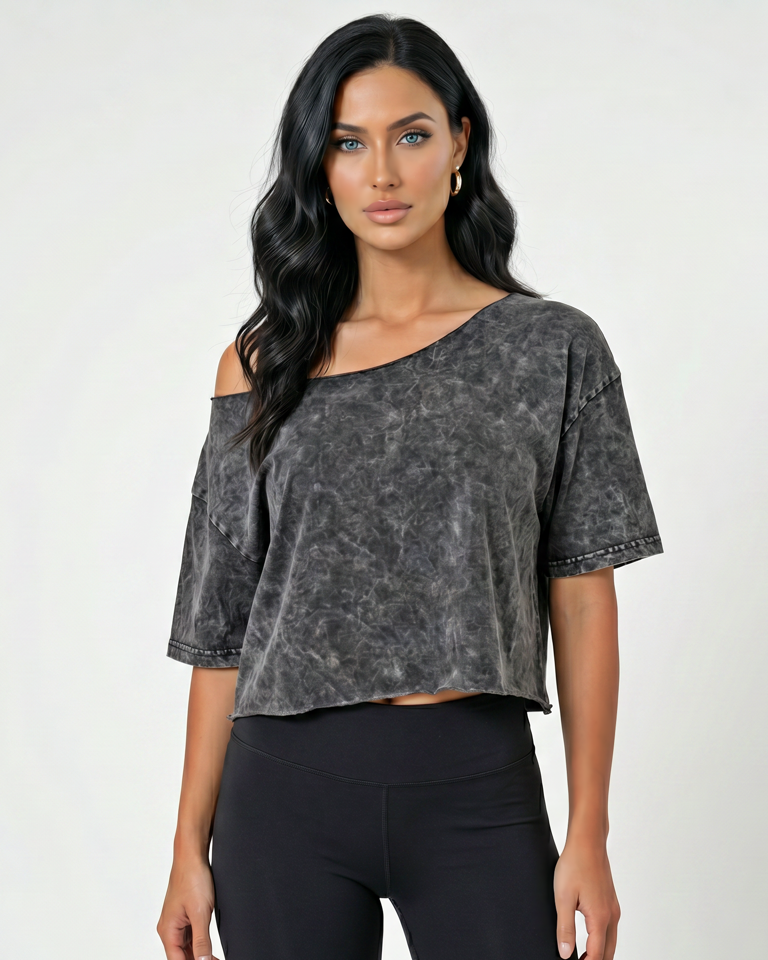 Mineral Wash Boxy Crop Tee